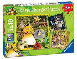 Puzzle Ravensburger Los Amigos de la Jungla 3x49 Piezas