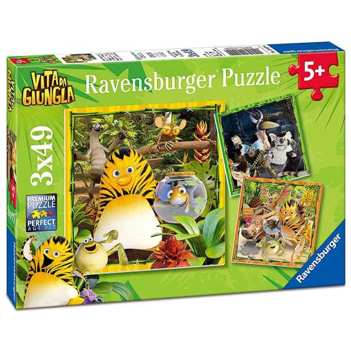 Puzzle Ravensburger Los Amigos de la Jungla 3x49 Piezas