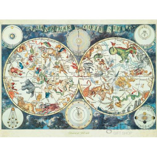 Puzzle Ravensburger Mapa Mundial de Bestias de 1500 Piezas