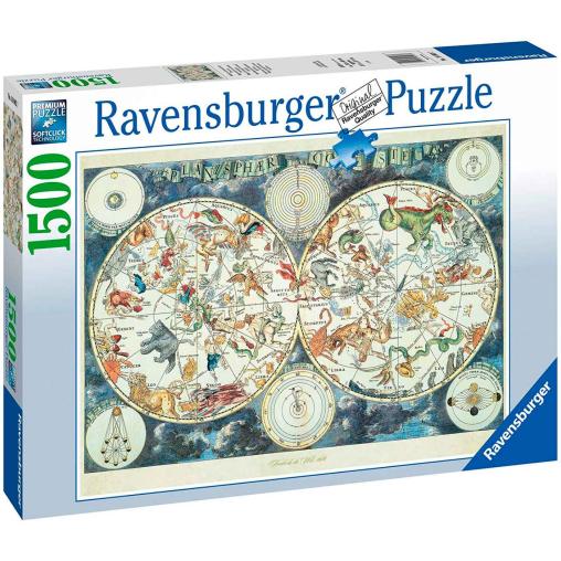 Puzzle Ravensburger Mapa Mundial de Bestias de 1500 Piezas