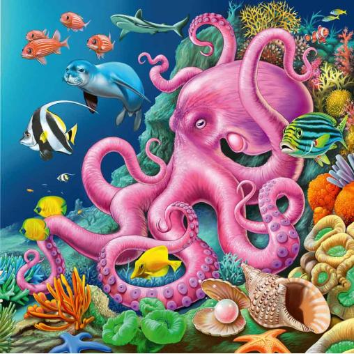 Puzzle Ravensburger Maravillas Submarinas de 3x49 Piezas