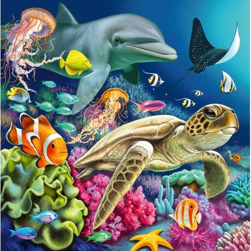 Puzzle Ravensburger Maravillas Submarinas de 3x49 Piezas