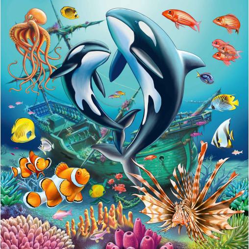 Puzzle Ravensburger Maravillas Submarinas de 3x49 Piezas