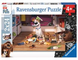 Puzzle Ravensburger Pets, Enfin Seul 2 x 24 pièces