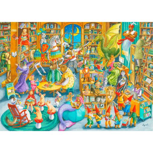 Puzzle Ravensburger Medianoche en la Biblioteca de 1000 Piezas