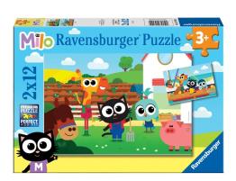 Puzzle Ravensburger Milo de 2x12 Piezas