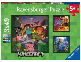 Puzzle Ravensburger Minecraft de 3x49 Piezas