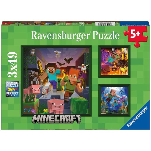 Puzzle Ravensburger Minecraft de 3x49 Piezas