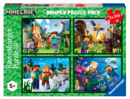 Puzzle Ravensburger Minecraft de 4 x 100 Piezas