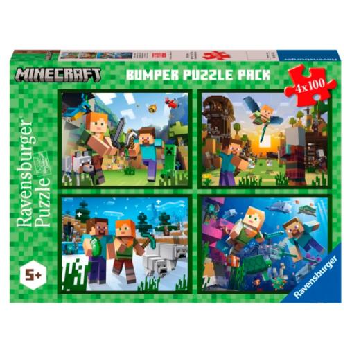 Puzzle Ravensburger Minecraft de 4 x 100 Piezas