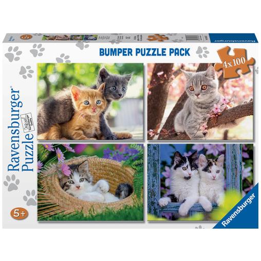 Puzzle Ravensburger Pequeños Gatitos de 4 x 100 Piezas