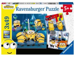 Puzzle Ravensburger Minions Divertidos de 3x49 Piezas