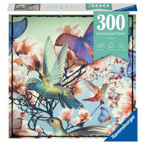 Puzzle Ravensburger Moment Colibrí y Mariposa de 300 Piezas