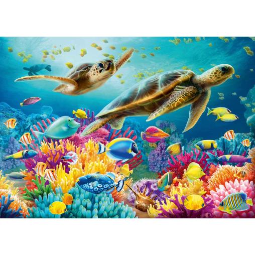 Puzzle Ravensburger Mundo Submarino Azul de 1000 Piezas