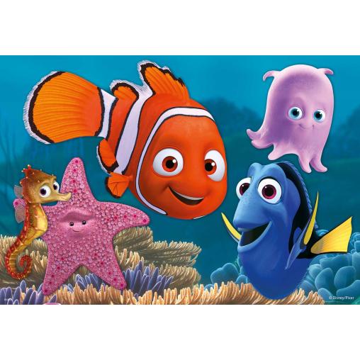 Puzzle Ravensburger Nemo, Pequeño Fugitivo de 2x12 Piezas