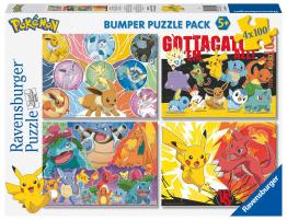 Puzzle Ravensburger Nuestros Amigos Pokémon de 4 x 100 Piezas