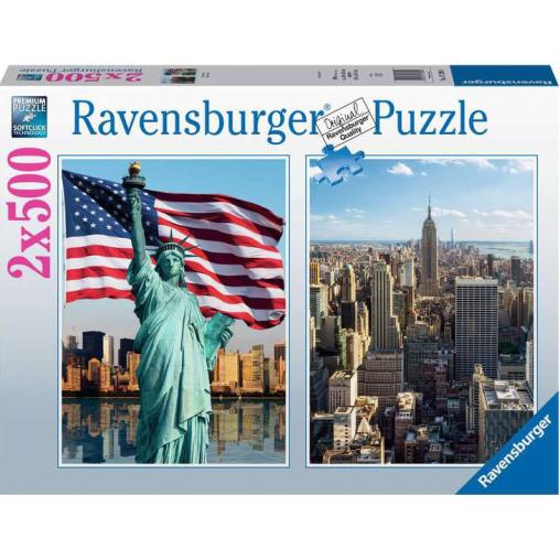 Puzzle Ravensburger Nueva York de 2x500 Piezas