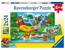 Puzzle Ravensburger Osos de Camping de 2x24 Piezas