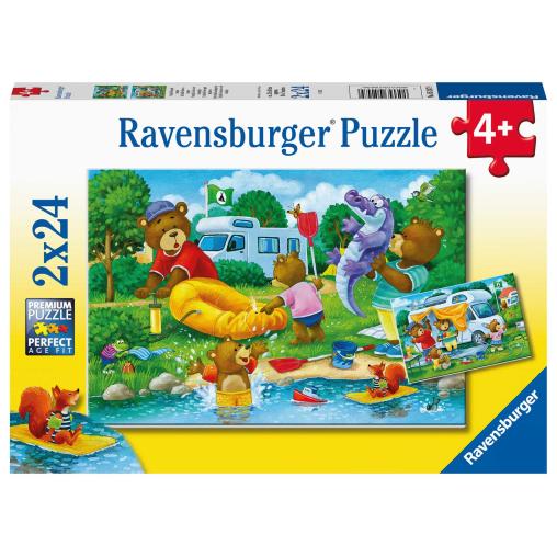 Puzzle Ravensburger Osos de Camping de 2x24 Piezas