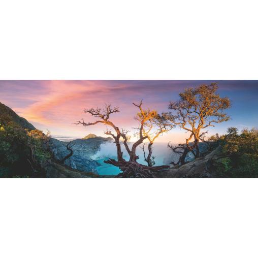 Puzzle Ravensburger Panorama Lago del Monte Ijen, Java de 1000