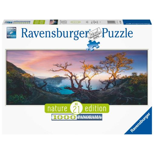 Puzzle Ravensburger Panorama Lago del Monte Ijen, Java de 1000