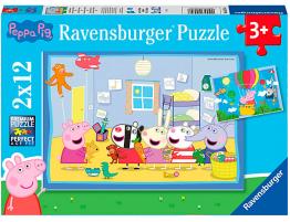 Puzzle Ravensburger Peppa Pig Aventuras de 2x12 Piezas