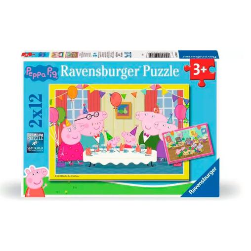 Puzzle Ravensburger Peppa Pig Celebración 2x12 Piezas