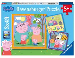 Puzzle Ravensburger Peppa Pig Familia y Amigos de 3x49 Pzs