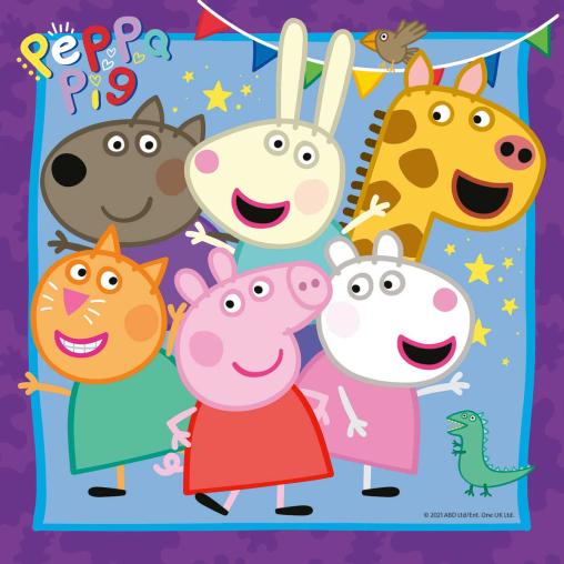 Puzzle Ravensburger Peppa Pig Familia y Amigos de 3x49 Pzs