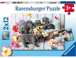 Puzzle Ravensburger Pequeñas Bolas de Pelo de 2x12 Piezas