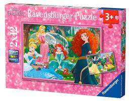 Puzzle Ravensburger Princesas Disney de 2x12 Piezas