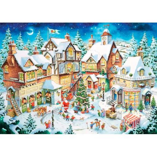 Puzzle Ravensburger Pueblo Navideño de 1000 Piezas