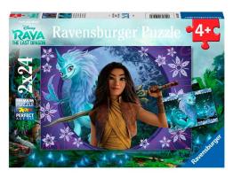 Puzzle Ravensburger Raya y El Último Dragón de 2x24 Piezas