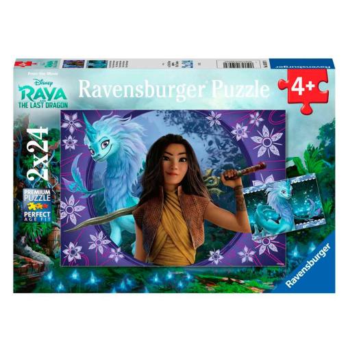 Puzzle Ravensburger Raya y El Último Dragón de 2x24 Piezas