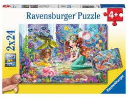 Puzzle Ravensburger Sirenas Hechizantes de 2x24 Piezas