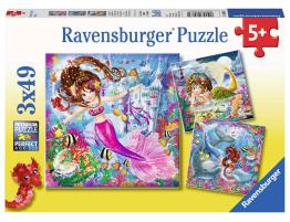 Puzzle Ravensburger Sirenas Encantadoras de 3x49 Piezas