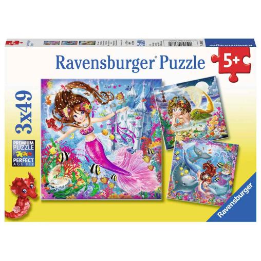 Puzzle Ravensburger Sirenas Encantadoras de 3x49 Piezas