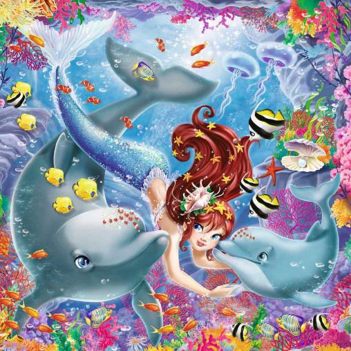 Puzzle Ravensburger Sirenas Encantadoras de 3x49 Piezas