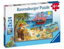 Puzzle Ravensburger Sirenas y Piratas de 2x24 Piezas