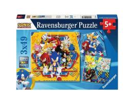 Puzzle Ravensburger Sonic de 3x49 Piezas