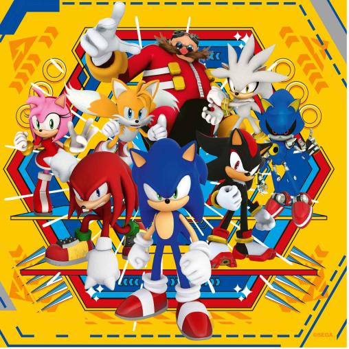 Puzzle Ravensburger Sonic de 3x49 Piezas