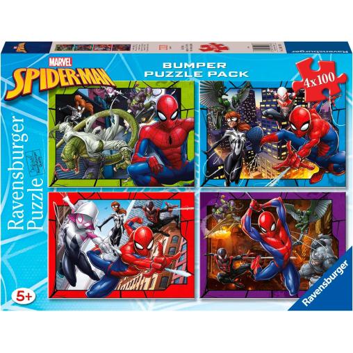 Puzzle Ravensburger Spiderman de 4 x 100 Piezas