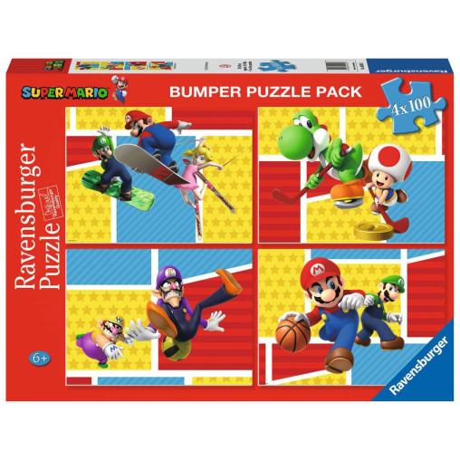 Puzzle Ravensburger Super Mario de 4 x 100 Piezas