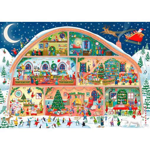 Puzzle Ravensburger Taller de Papá Noel de 1000 Piezas