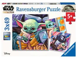 Puzzle Ravensburger The Mandalorian Momentos Grogu de 3x49 Pzs