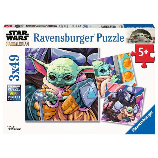 Puzzle Ravensburger The Mandalorian Momentos Grogu de 3x49 Pzs