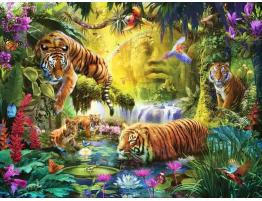 Puzzle Ravensburger Tigres Tranquilos de 1500 Piezas