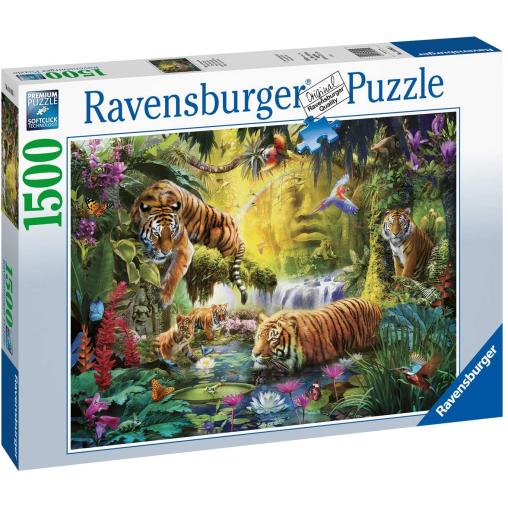 Puzzle Ravensburger Tigres Tranquilos de 1500 Piezas