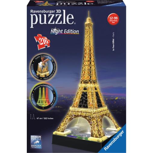 Ravensburger Puzzle Tour Eiffel Night Edition 3D 3D 216 pièces