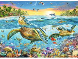 Puzzle Ravensburger Tortugas de Mar XXL de 100 Piezas